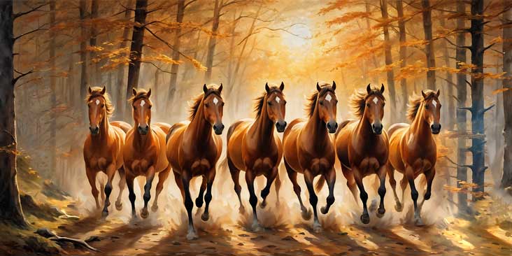 Seven Horses Painting